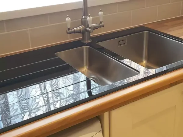Glass kitchen sink