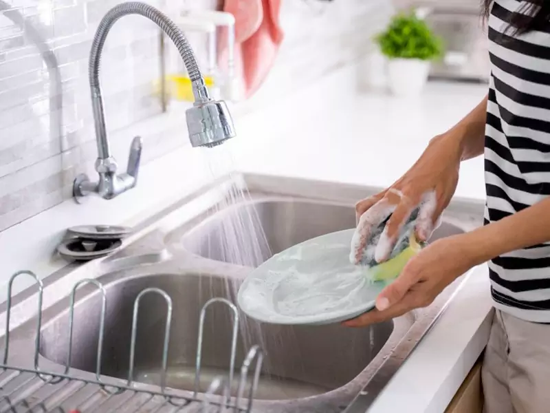 How to Wash Dishes in a Double Bowl Sink